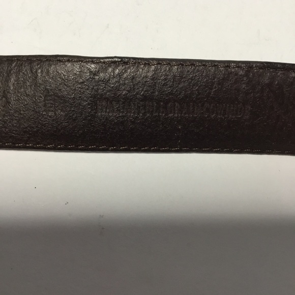 Vintage Men’s Brown Embellished Italian Leather Belt Size 40 - Picture 8 of 8